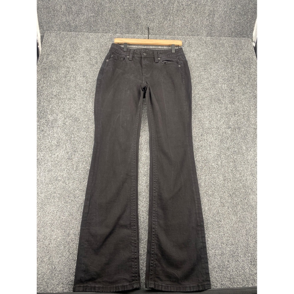 Miss Me Bootcut Jeans Steer Skull Embroidered Black Denim Women Size 28 Flared